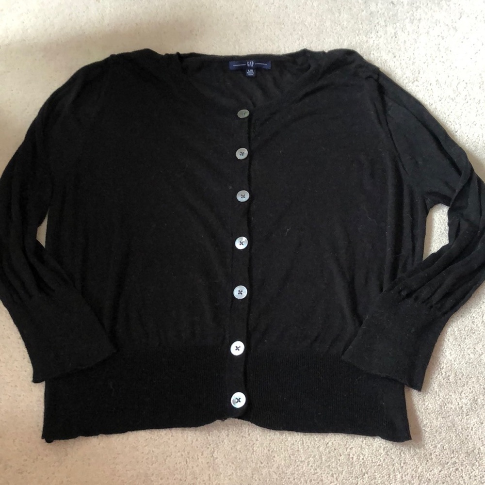 Simple Black Gap Button-up Cardigan Size M/L